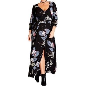City Chic Plus Size Floral Maxi Dress